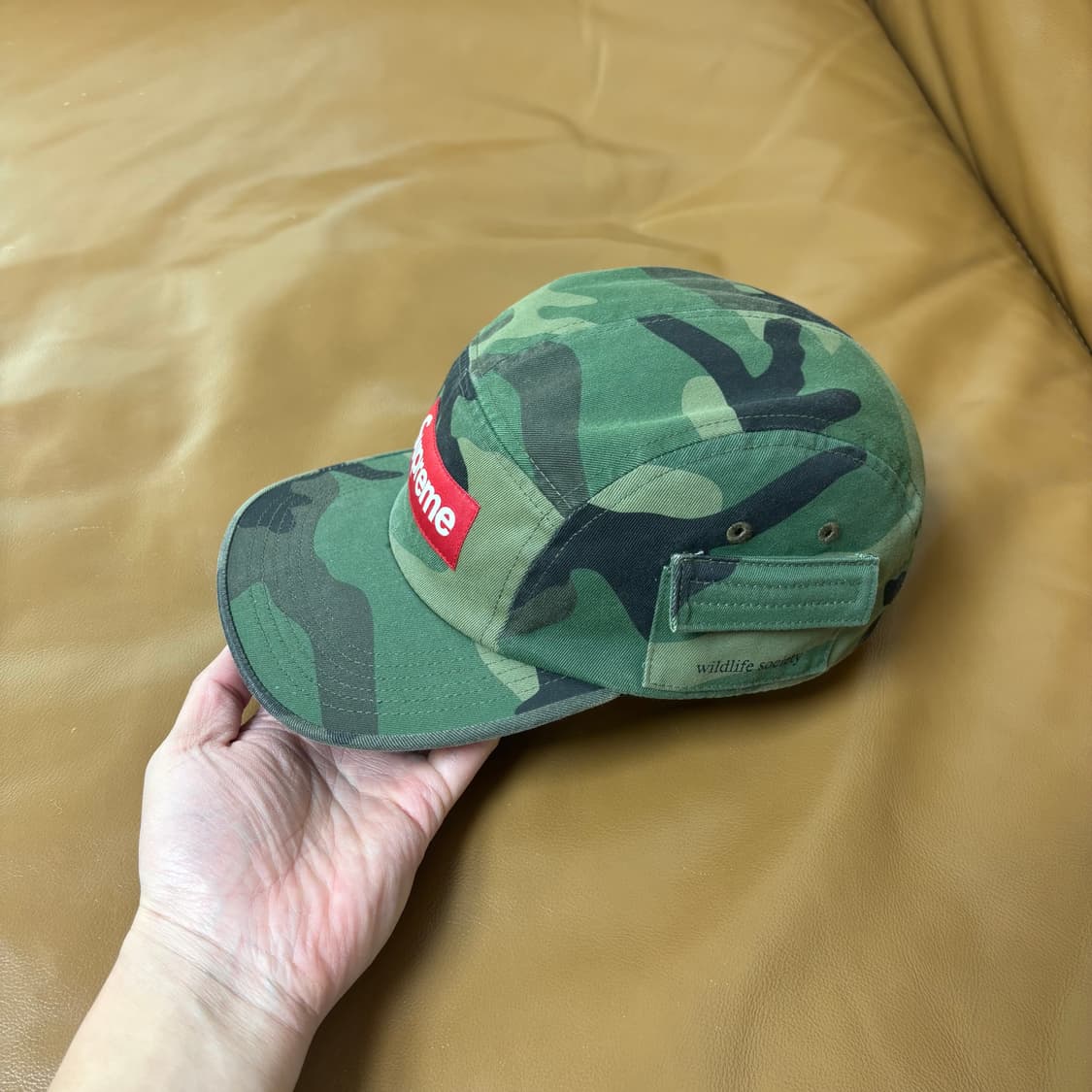 슈프림 캠프캡 모자 박스로고 밀리터리 카고 우드랜드 카모 상품이미지4