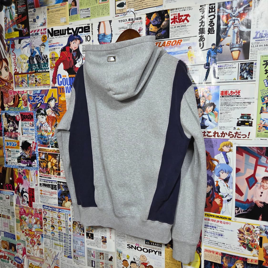 엠엘비 00S 다저스 네이비 골지 배색 후드티 상품이미지6