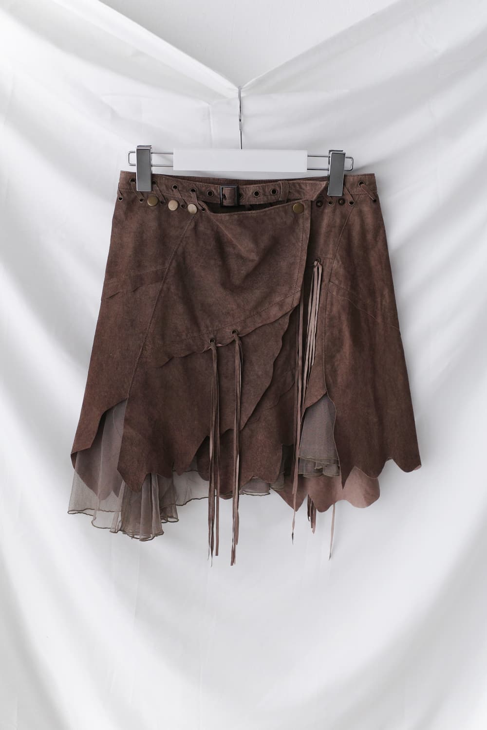 fringe snap wrap skirt 상품이미지1