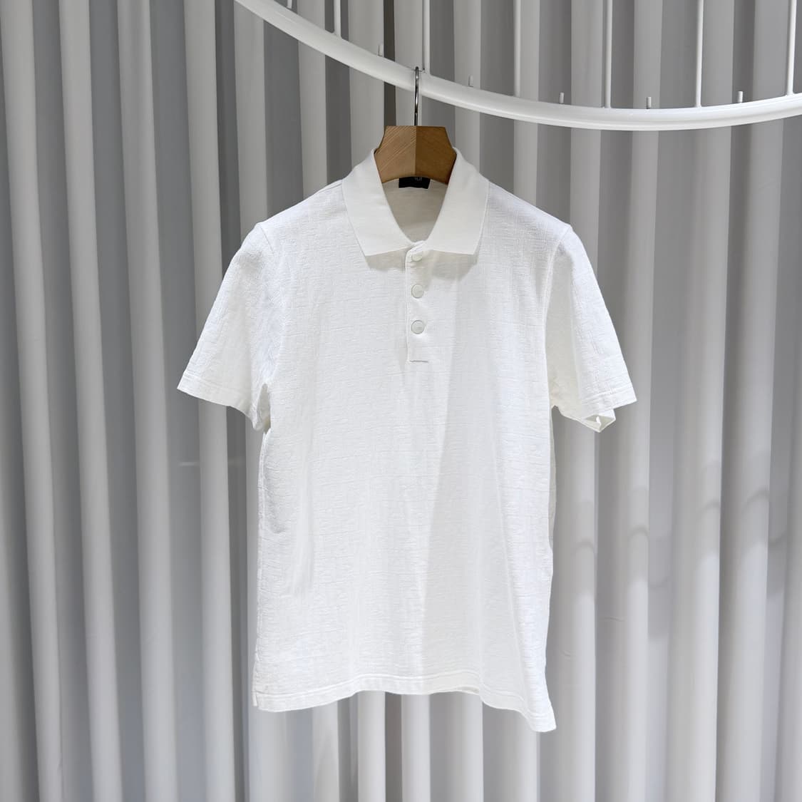 (A+/S) / 펜디 FF로고 피케 폴로 셔츠 화이트 상품이미지1