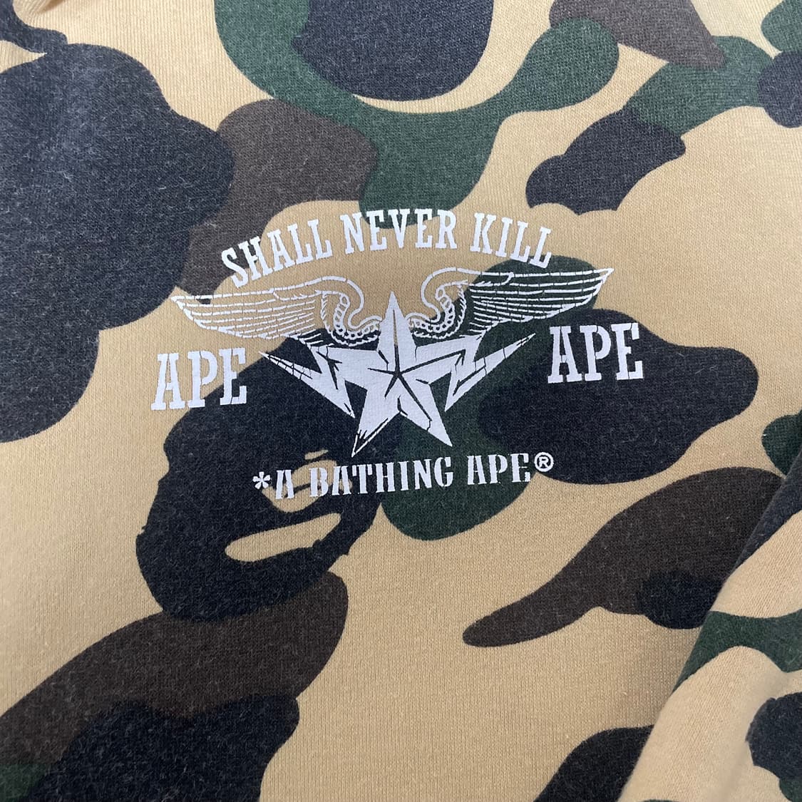 베이프 OG 1st 옐로우 카모 후드집업 상품이미지6