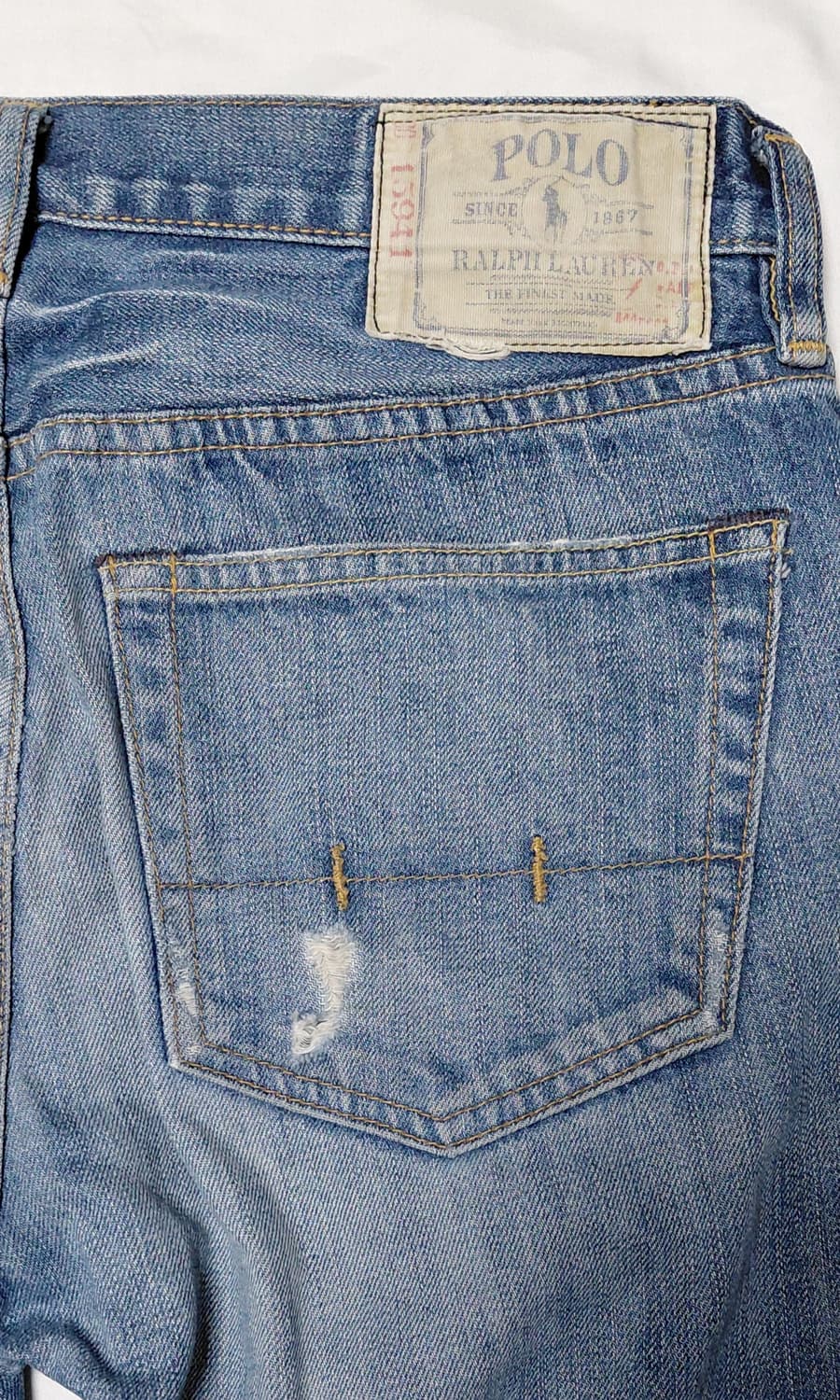 Polo Ralph Lauren 폴로 랄프로렌 워싱 데님 청바지 W30 상품이미지6