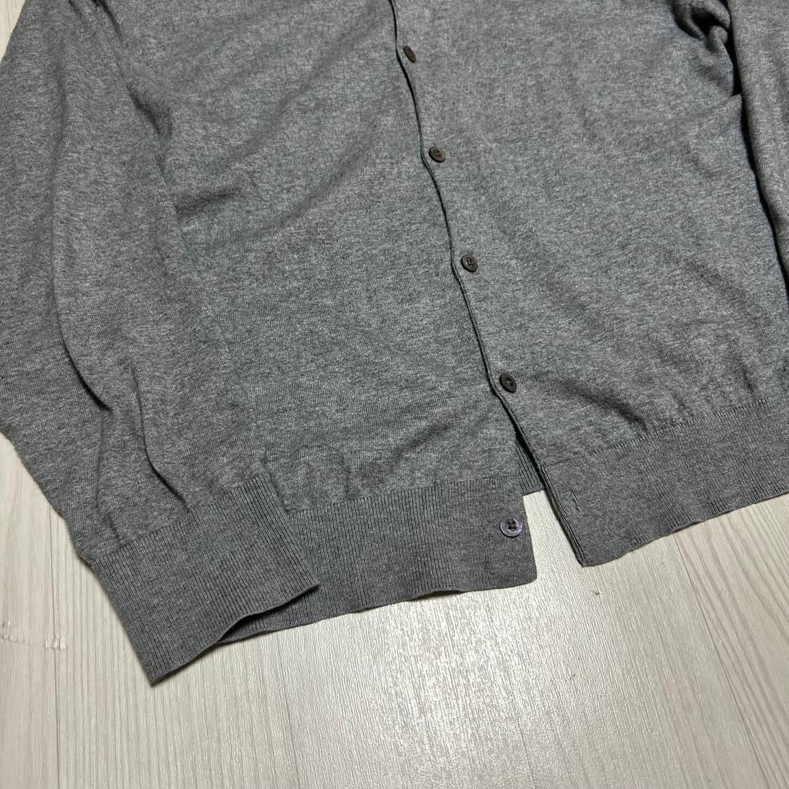 [4] 브라운야드 라운드넥 니트 가디건 그레이 상품이미지3