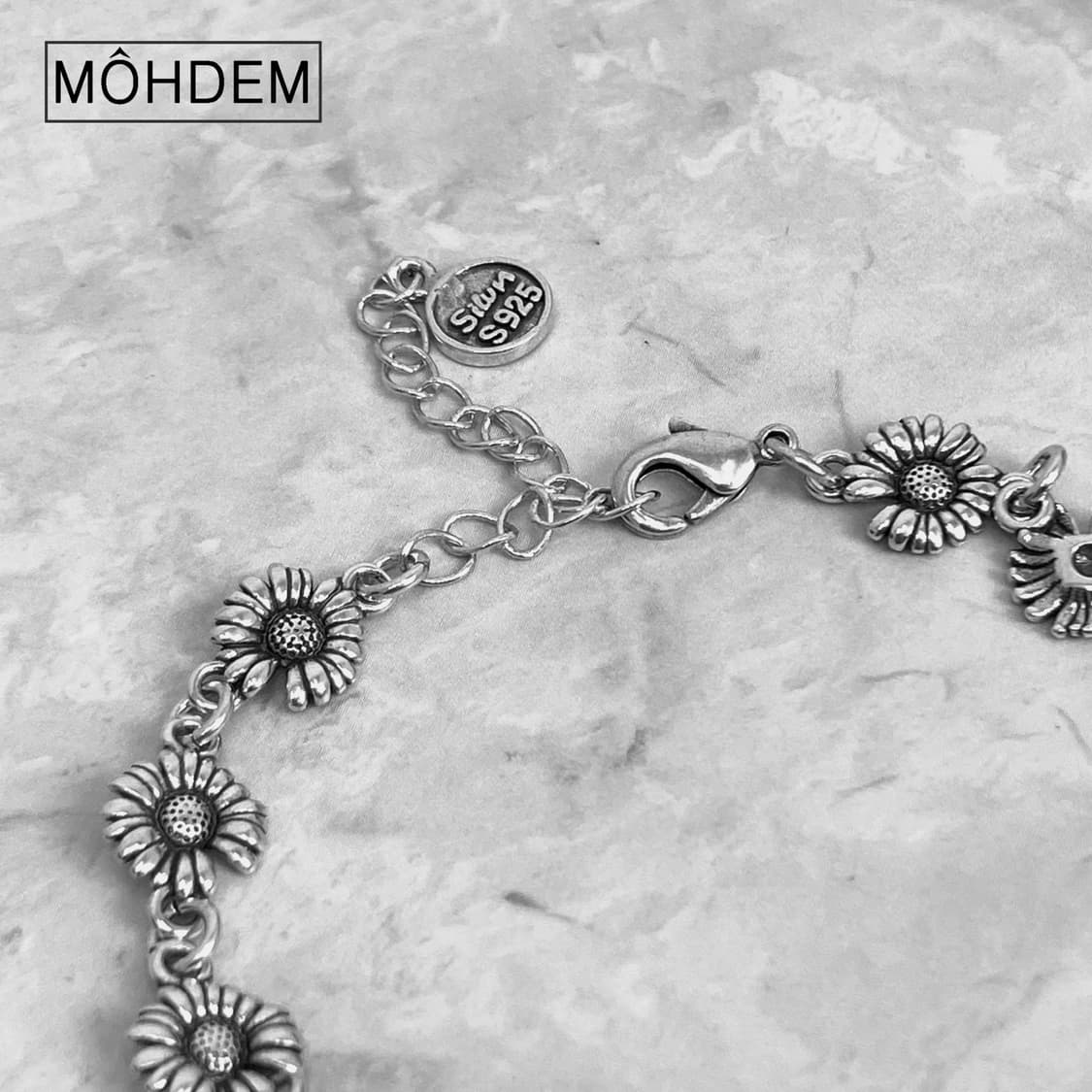 [Unisex] 데이지 크롬 실버 체인팔찌 상품이미지5