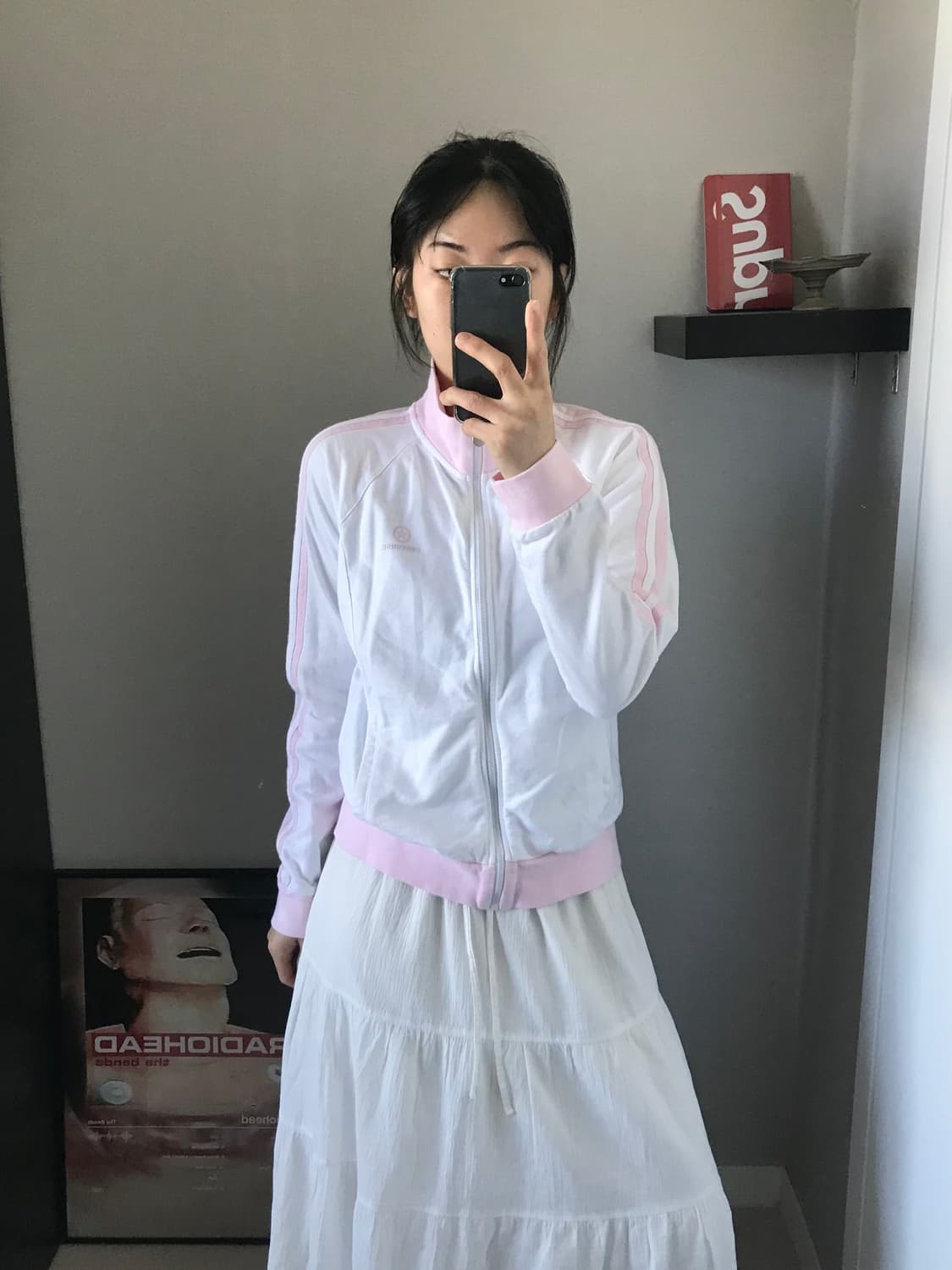 컨버스 올드스쿨 화이트 코튼 트랙탑 집업 상품이미지3