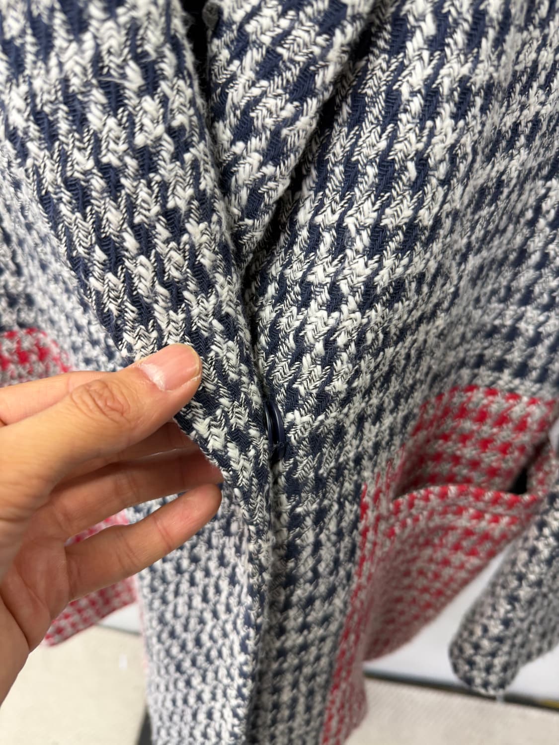 정품) SJ SJ 한섬 하운드투스 체크 자켓 88 상품이미지4