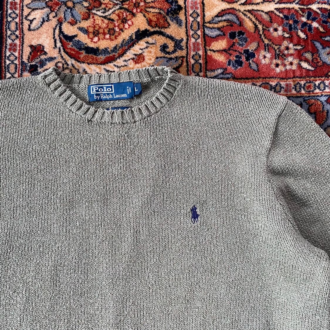 🌊Polo cotton knit sage green 상품이미지2