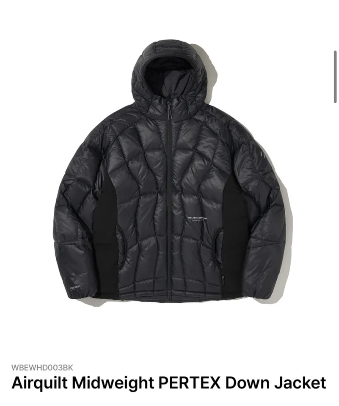 웰터 익스페리먼트 에어퀼트 미드웨이트 퍼텍스 다운 자켓 블랙 2사이즈 m 상품이미지1