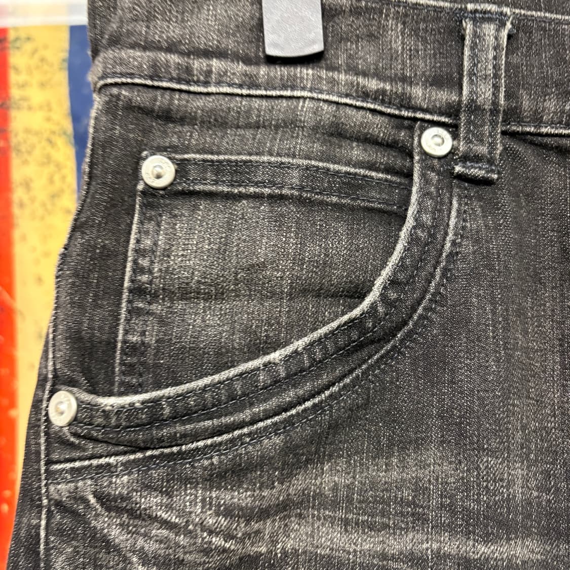 00s Lee MR 웨스턴 포켓 벨티드 Y2K 빈티지워싱 데님팬츠 N78 상품이미지5