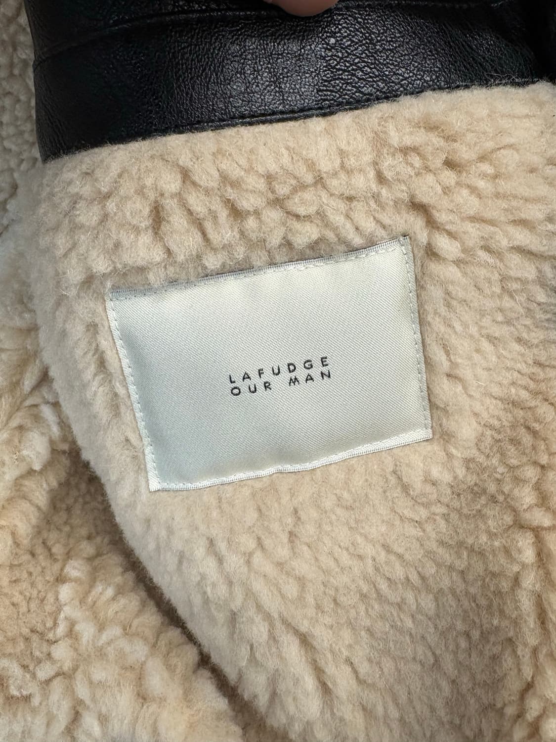 라퍼지스토어 히든 레더 무스탕 봄버 자켓 상품이미지5