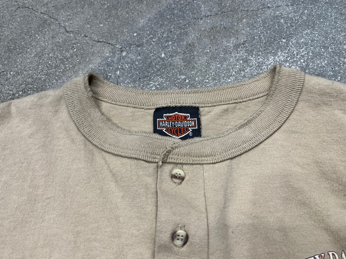 80‘s 할리데이비슨 빈티지 롱슬리브 헨리넥 상품이미지4