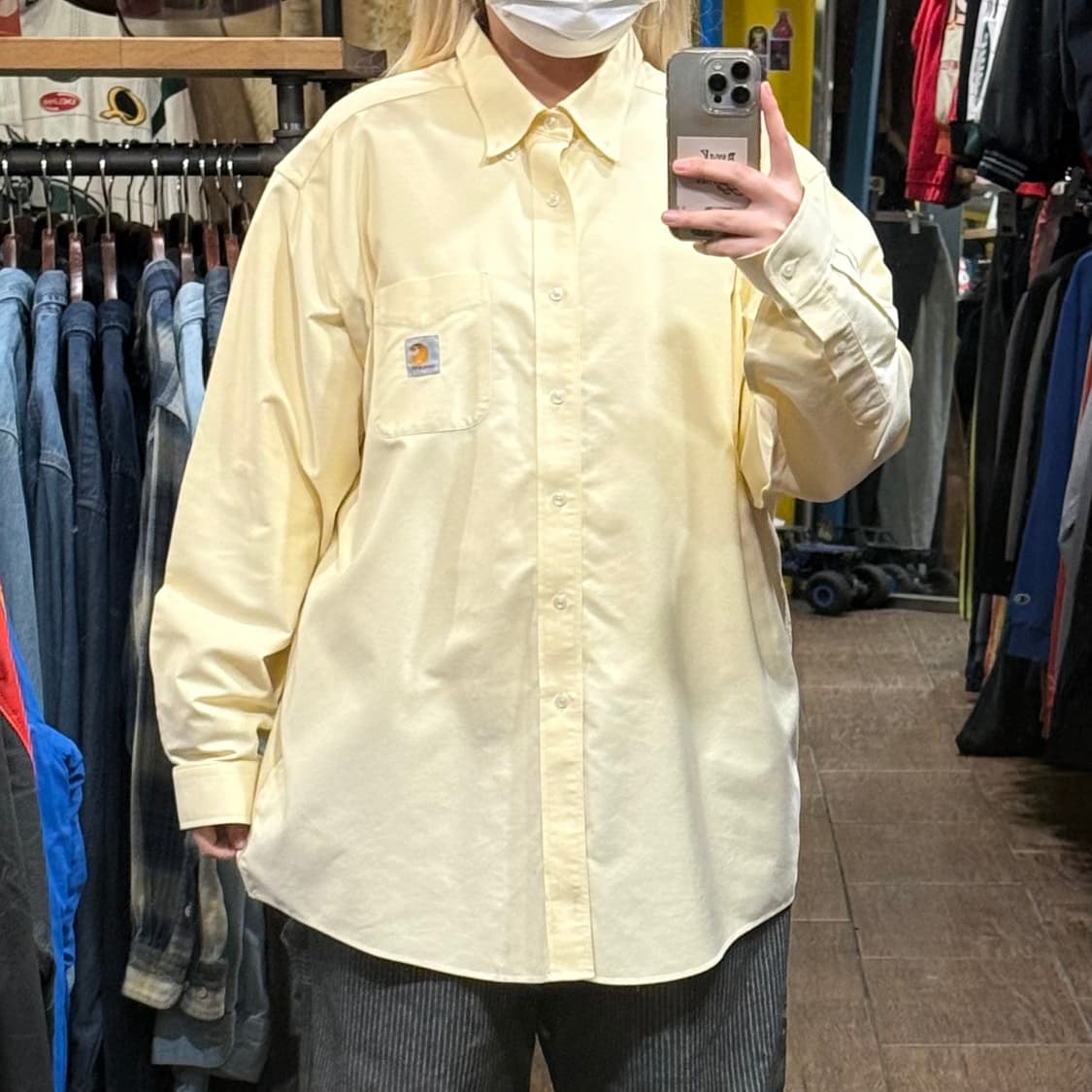 [HI] 칼하트 긴팔셔츠 옐로우 상품이미지1