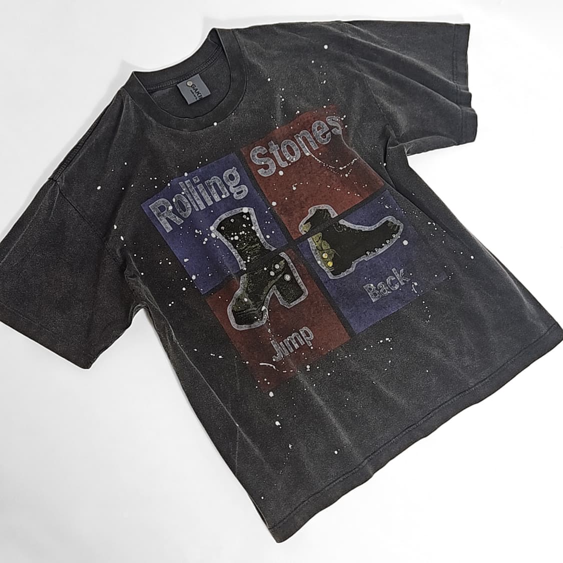 Rolling 스톤즈 "점프 백 "페인팅 티셔츠(dark gray) 상품이미지1