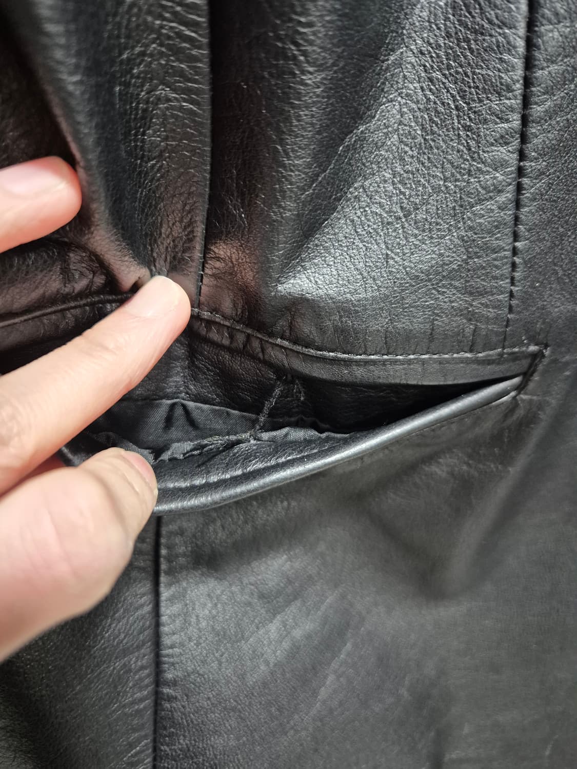 JPN 빈티지 블랙 소가죽 자켓 블레이져 상품이미지3