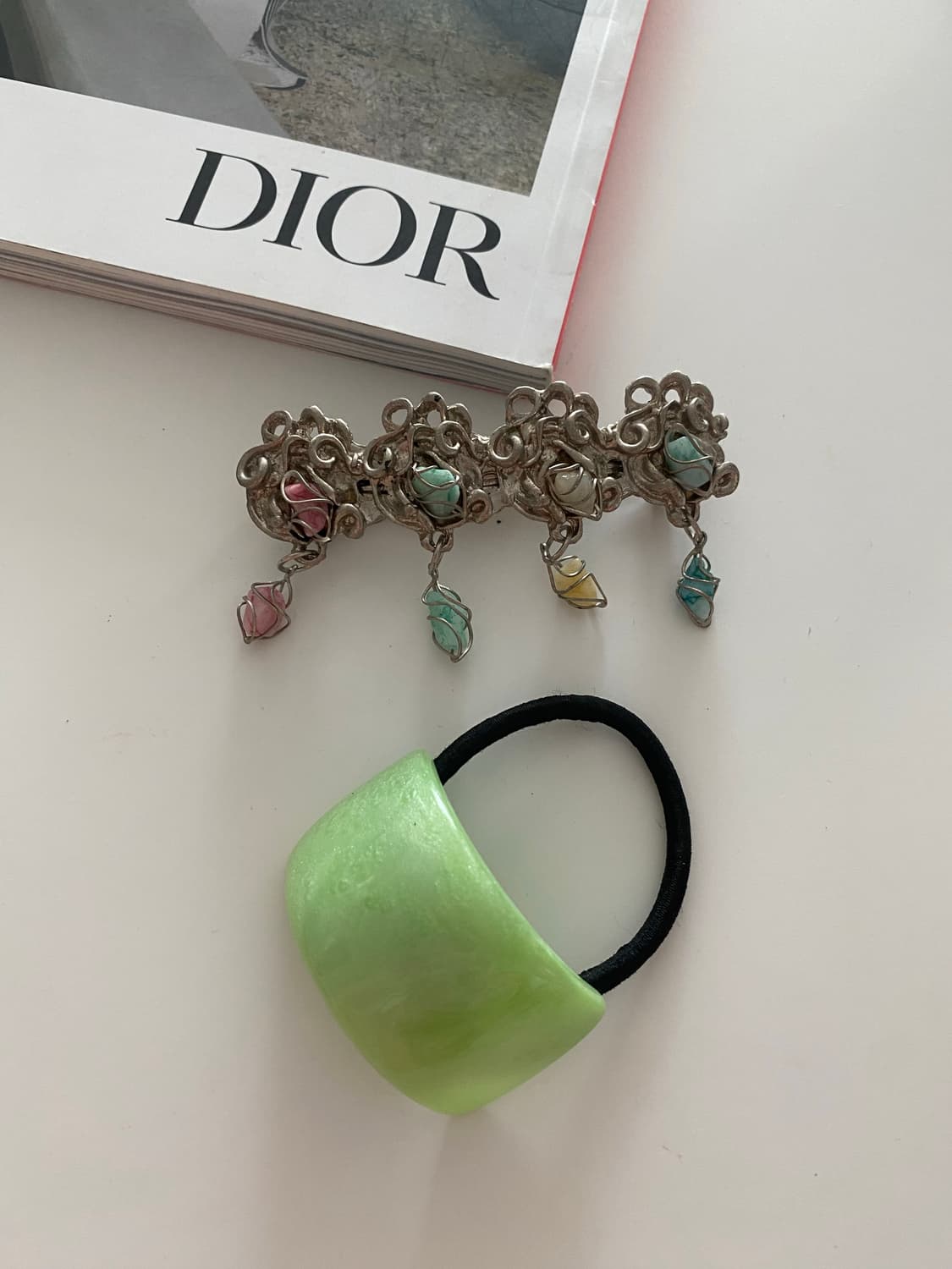 빈티지 파스텔톤 스톤 헤어핀 상품이미지7