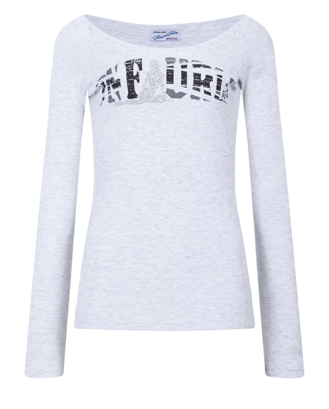 플리즈노팔로우 줄스 롱슬리브탑 화이트멜란지 상품이미지1