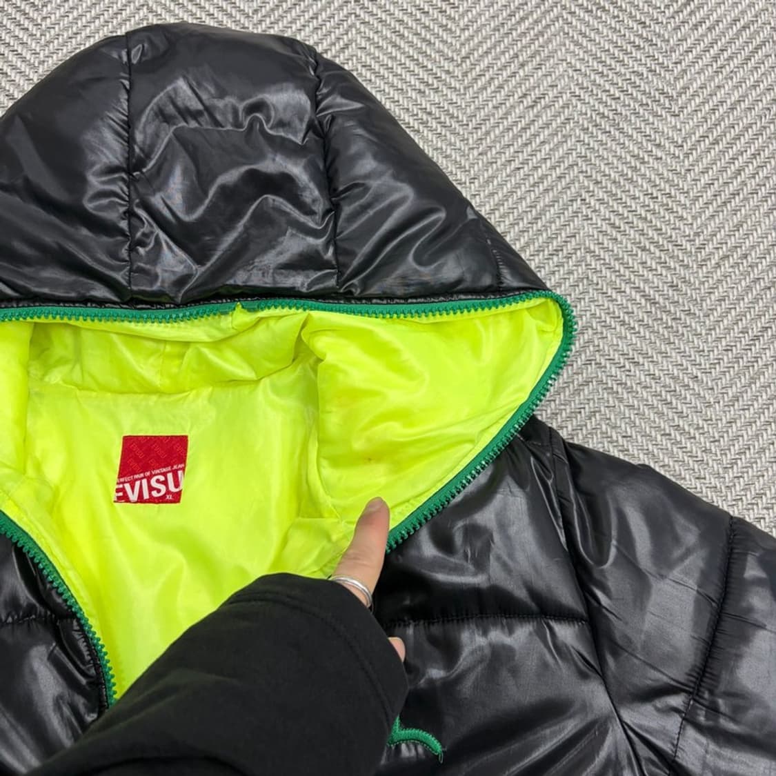 에비수 후드 베이직 패딩 v1748 상품이미지6