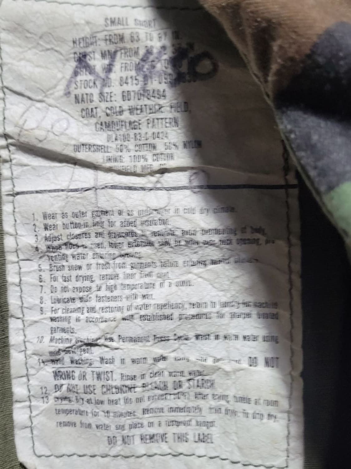 미 얼룩이 m65 야상 상품이미지7