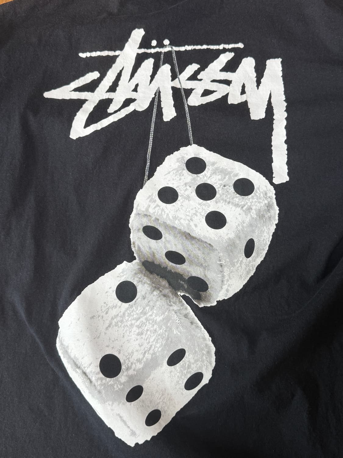 [L]스투시 퍼지 다이스 티셔츠 블랙 상품이미지3