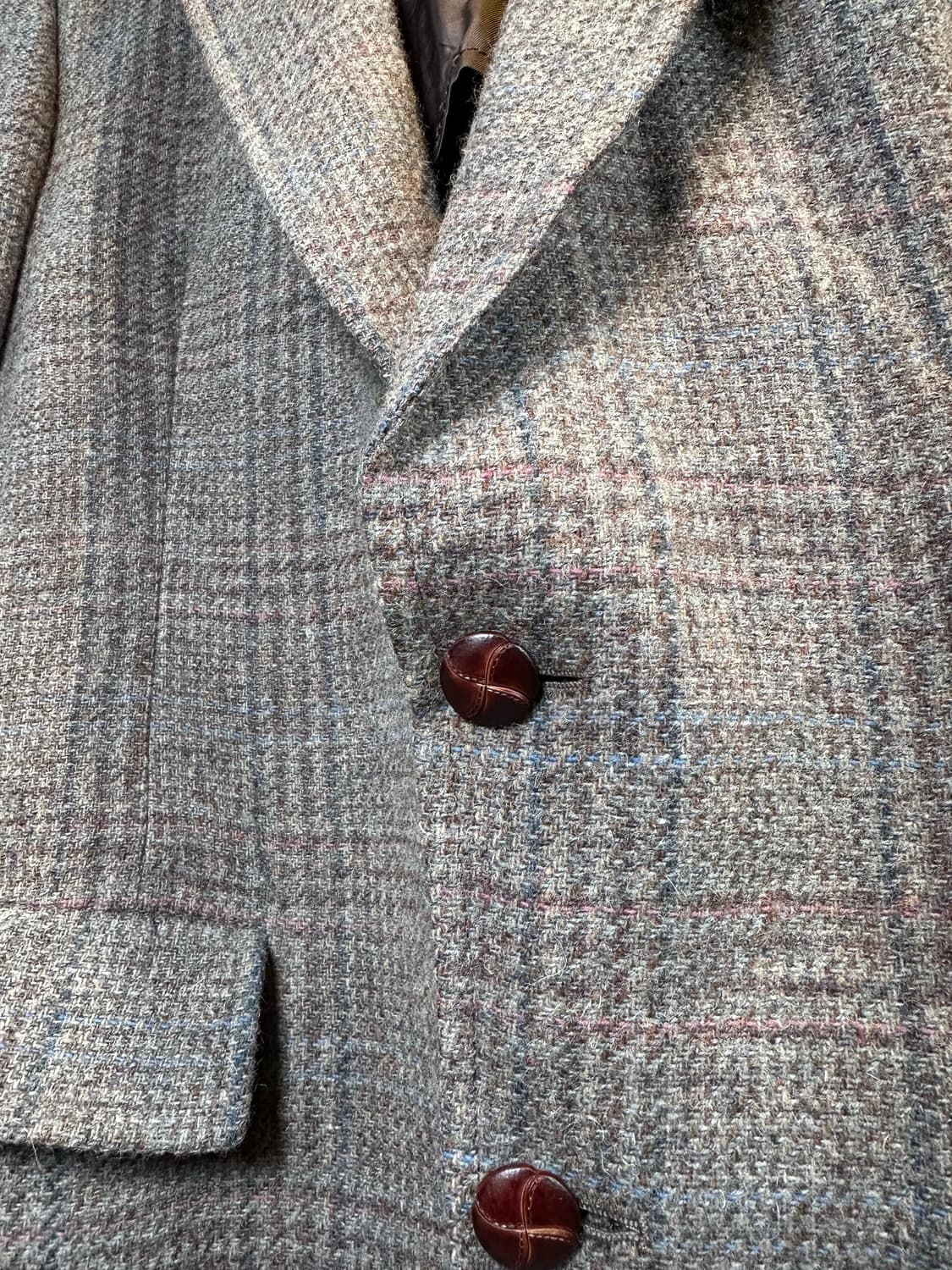 하트 샤프너 마르크스 체크 울 2버튼 스포츠 자켓 상품이미지5