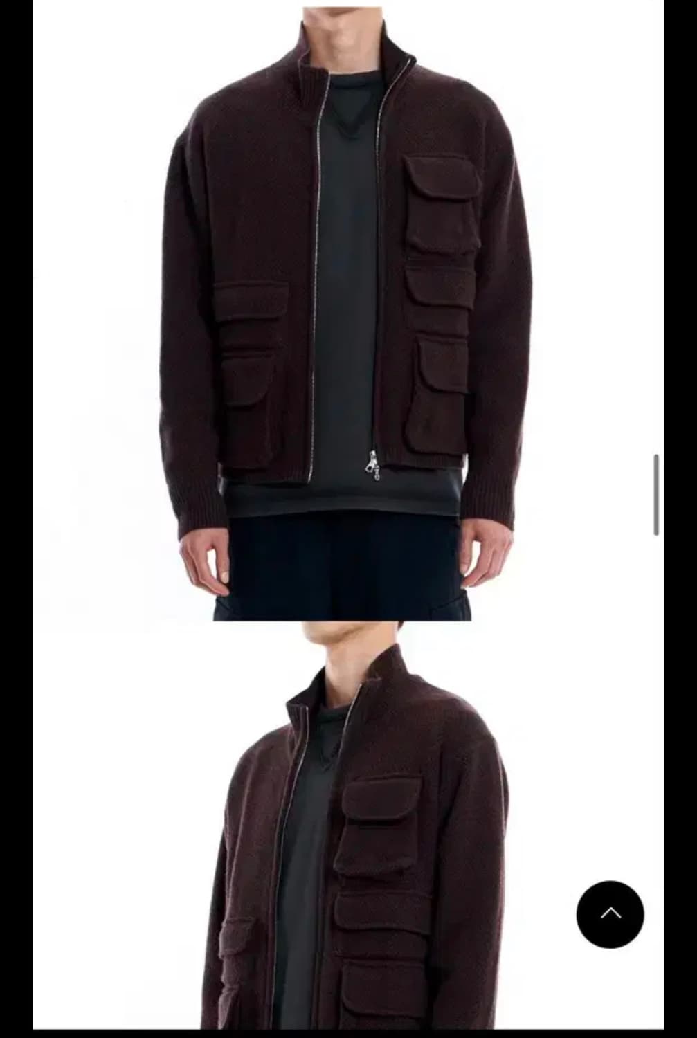 이스트로그)KNITED SHOOTING JUMPER 브라운 상품이미지2