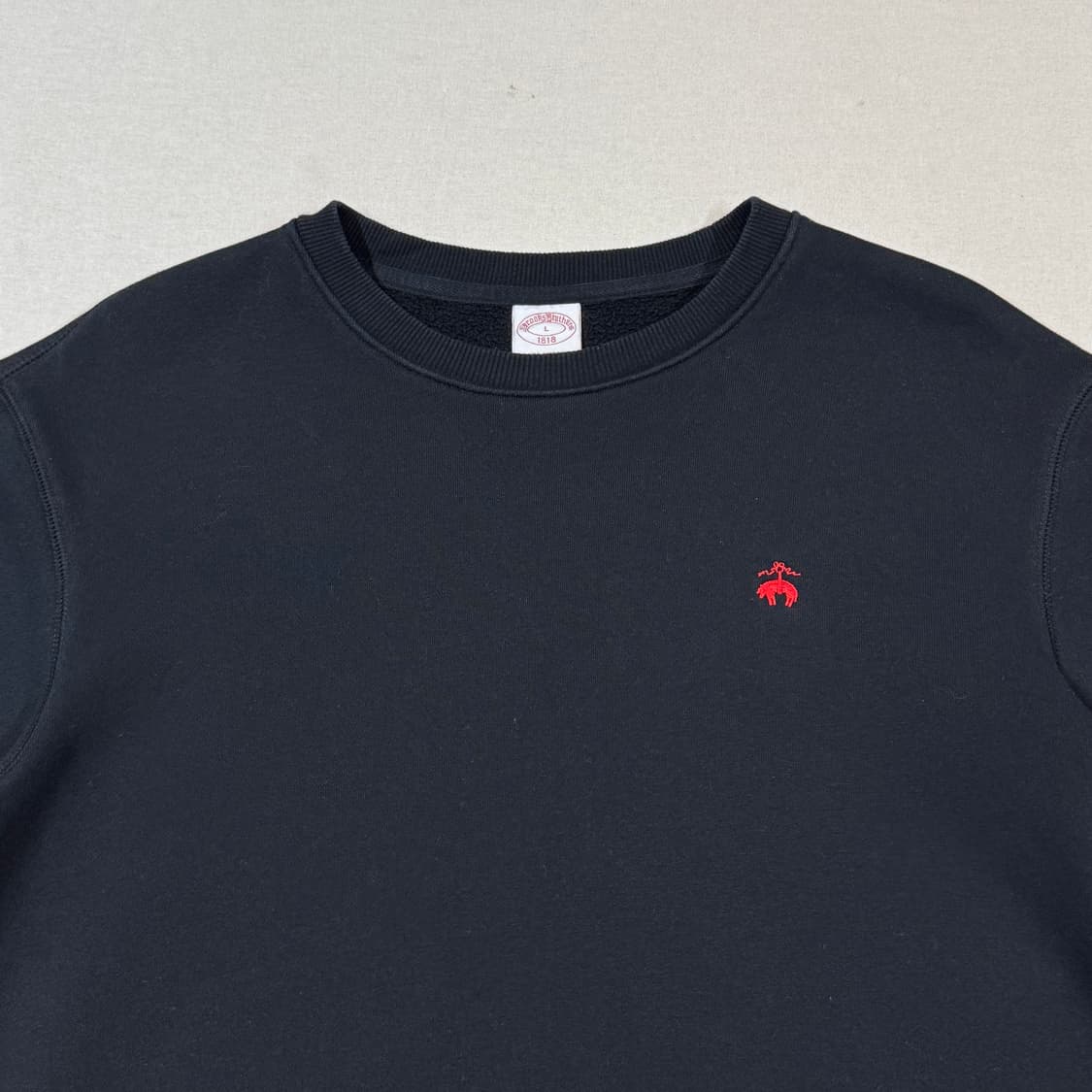 L) 브룩스브라더스 레드 로고 맨투맨 블랙 상품이미지3