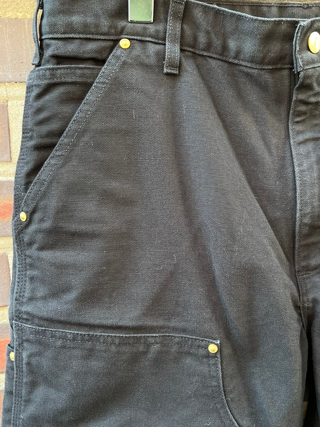 [36x30] 칼하트 B01 BLK 더블니 워크 팬츠 USA 덕 블랙 상품이미지6