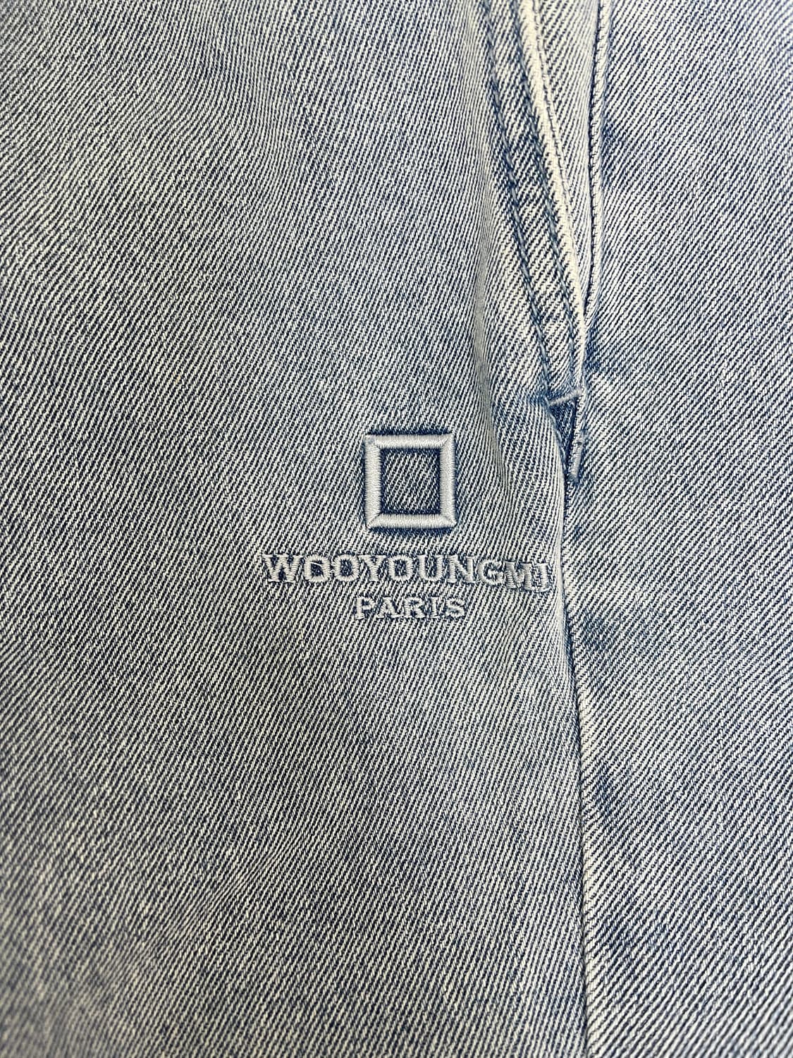 [거의 새것] 우영미 블루 와이드 밴딩 데님 팬츠 50사이즈 상품이미지3