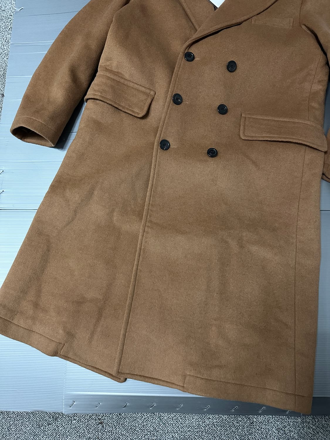 비슬로우 투 버튼 롱 코트 브라운 XL  상품이미지4