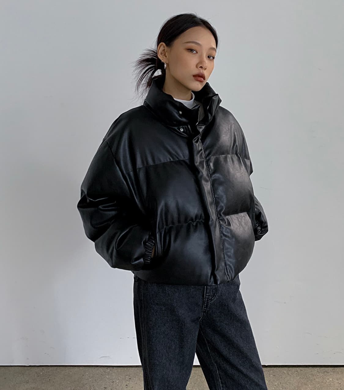 블랙업 마론디 래더패딩 블랙 상품이미지1