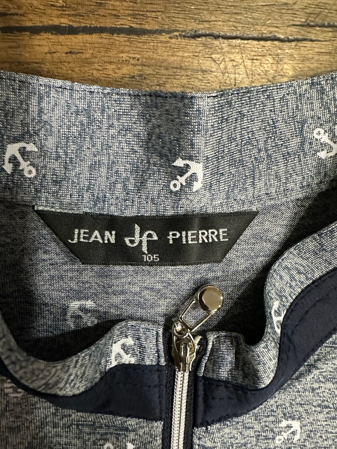 JEAN PIERRE 장피에르 앵커 패턴 반집업 반팔 티셔츠 105새상품 상품이미지8