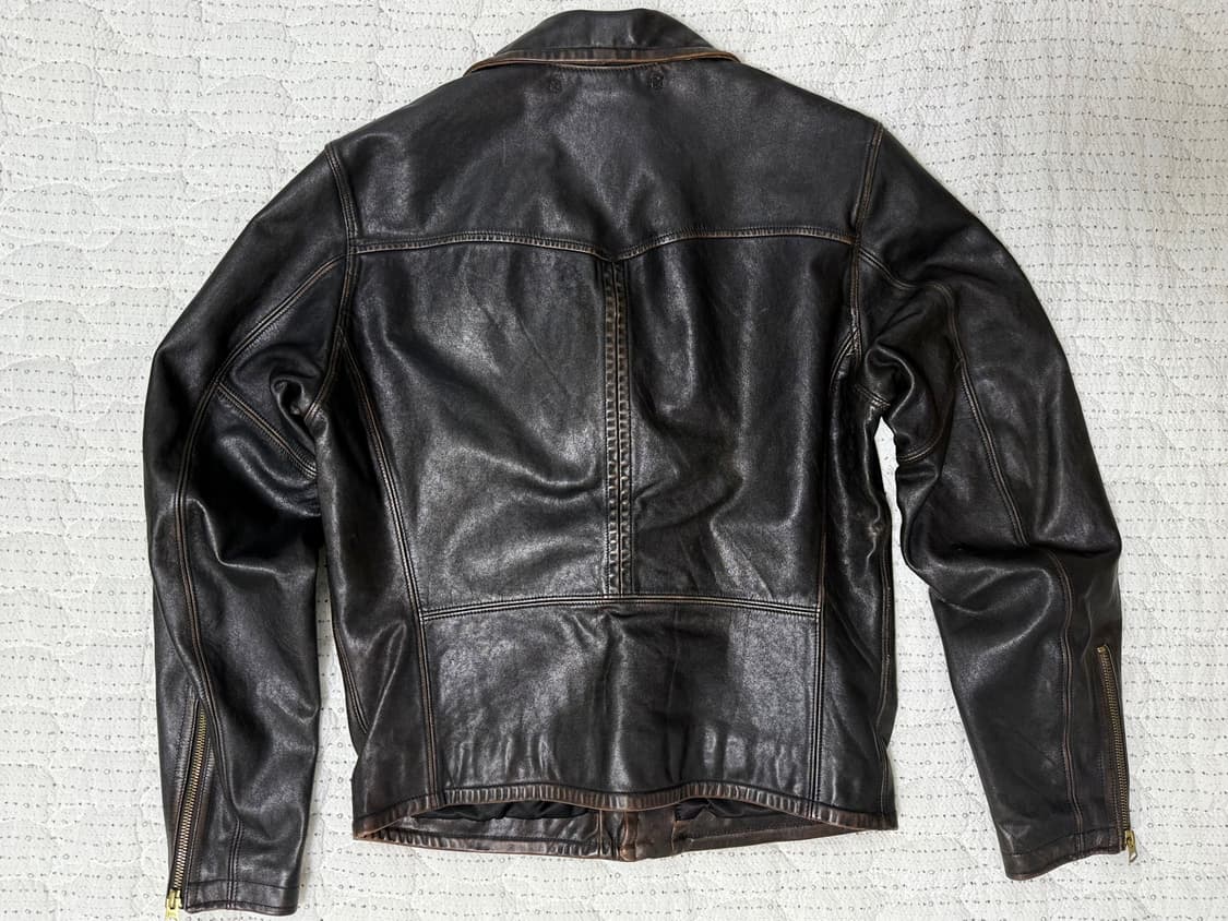 rrl 더블알엘 레더모토자켓 s 상품이미지4