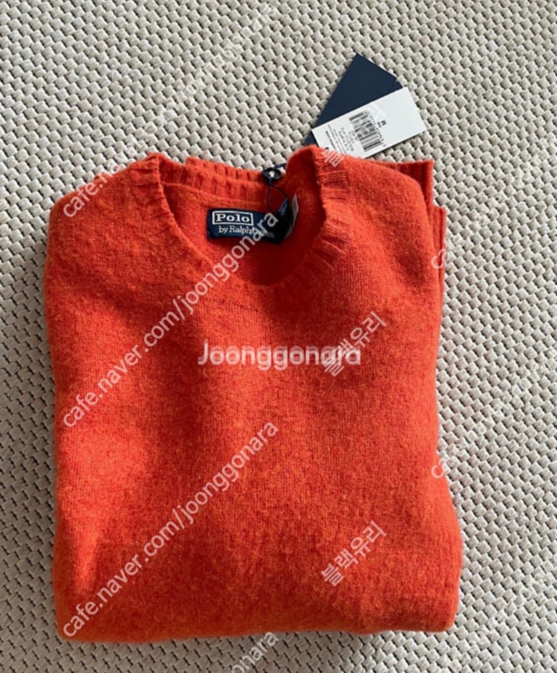 차정원 폴로 스웨이드 패치 울 캐시미어 스웨터 M새상품 상품이미지3