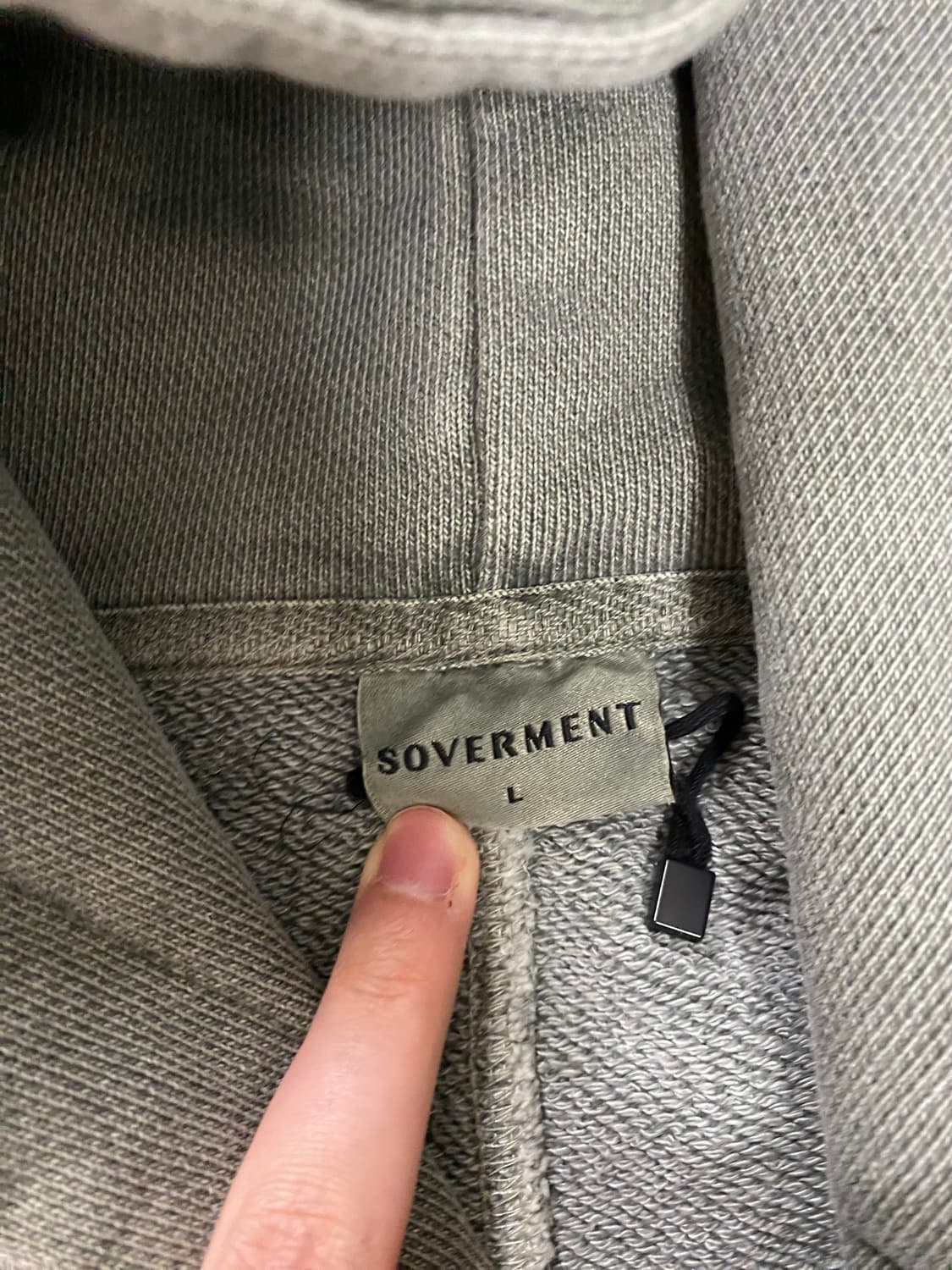 soverment 소버먼트 피그먼트 후드 카키(size L) 상품이미지4