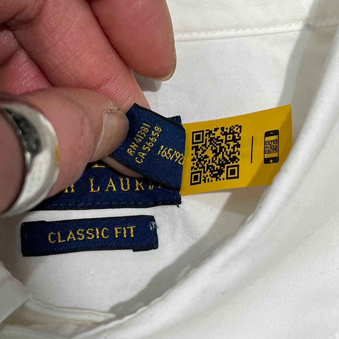 폴로 랄프로렌 신형큐알 화이트셔츠 s10429 상품이미지6