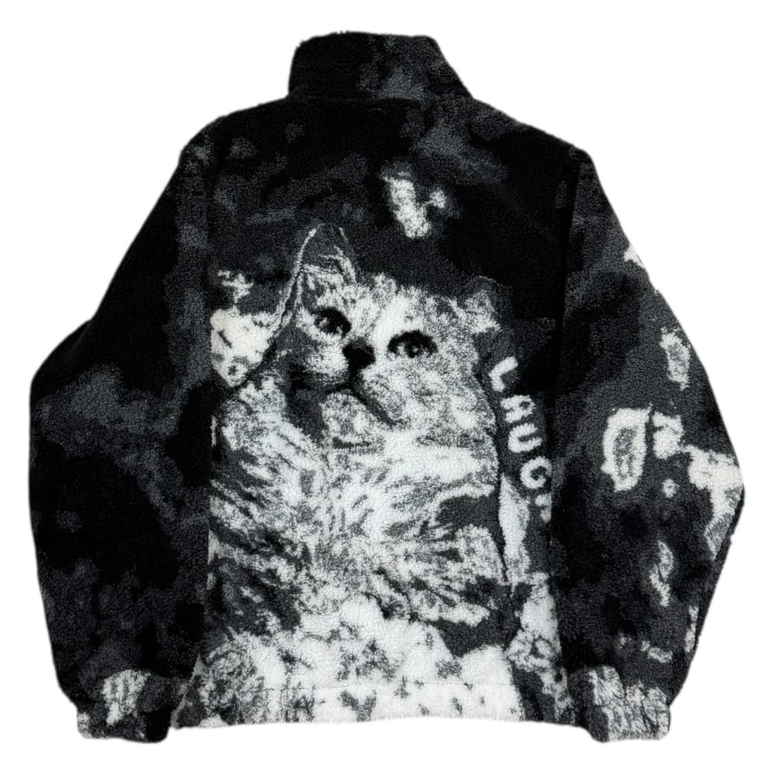 라퍼 고양이 캣 플리스 후리스 집업 자켓 블랙 M 상품이미지3