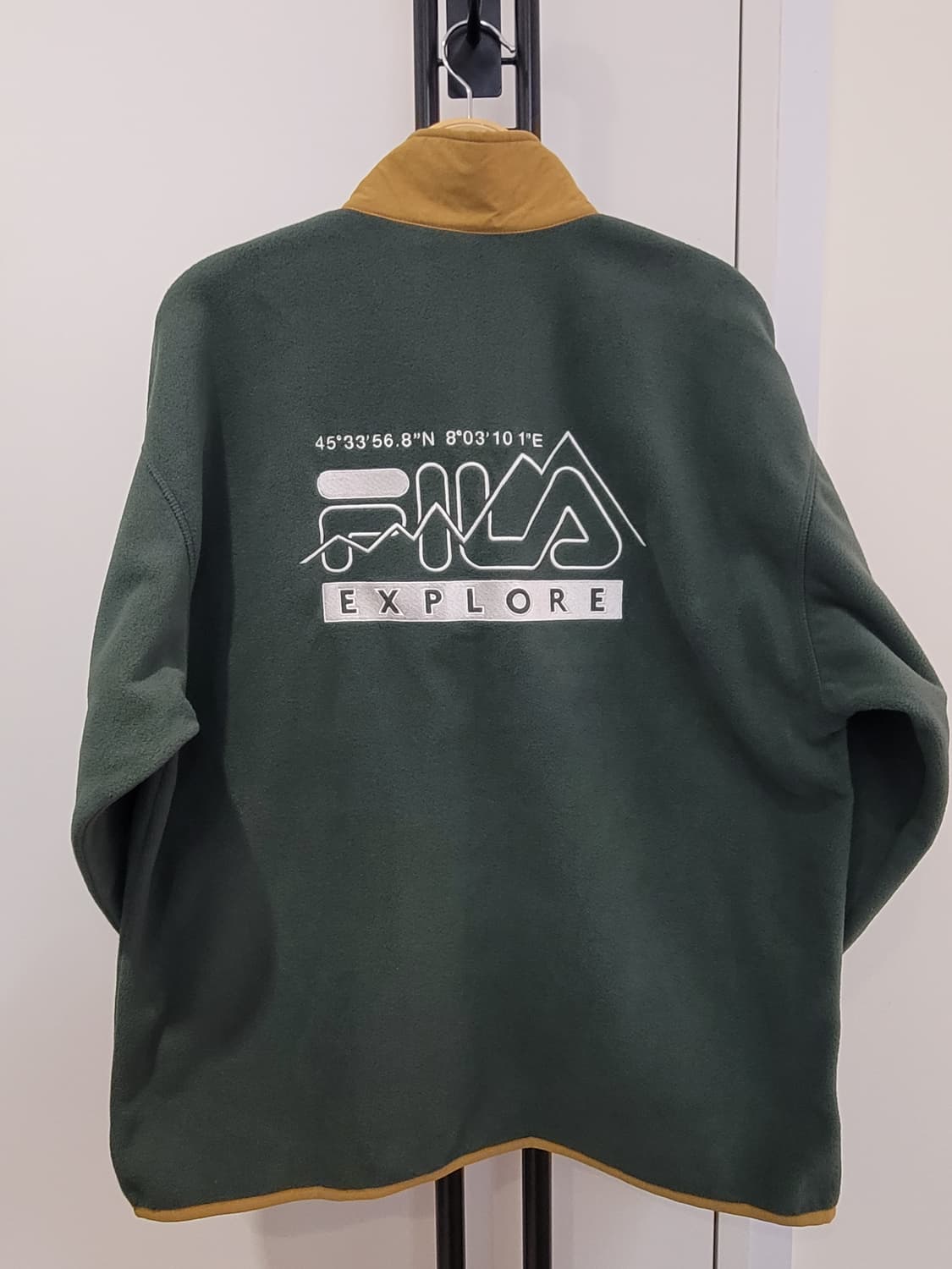 휠라 FILA Explore 플리스 풀오버 그린 루즈핏 L사이즈 상품이미지8