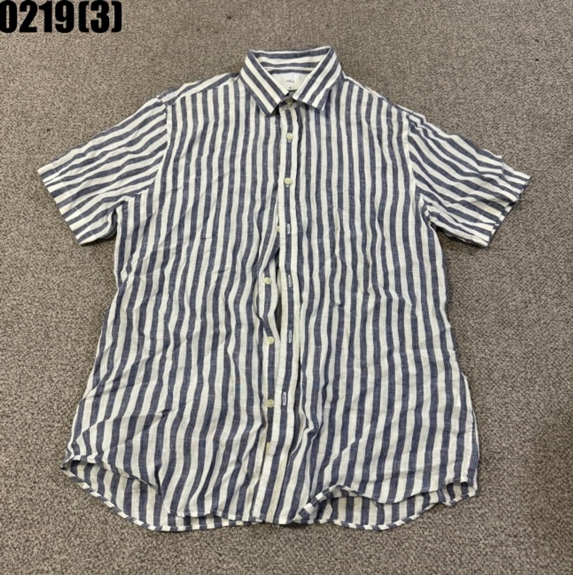 AND Z 스트라이프 반팔 셔츠 상품이미지1