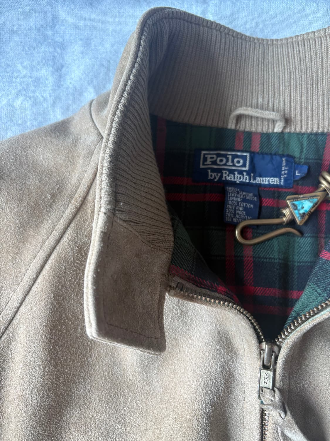 90s polo 스웨이드 해링턴 자켓 상품이미지5