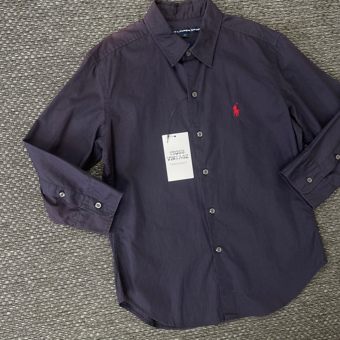 키즈 랄프로렌 딥네이비 슬림핏 셔츠 블라우스 7 상품이미지3