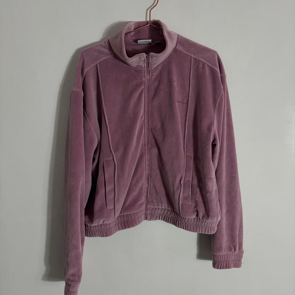 커버낫 벨벳 집업 핑크(M) 상품이미지1