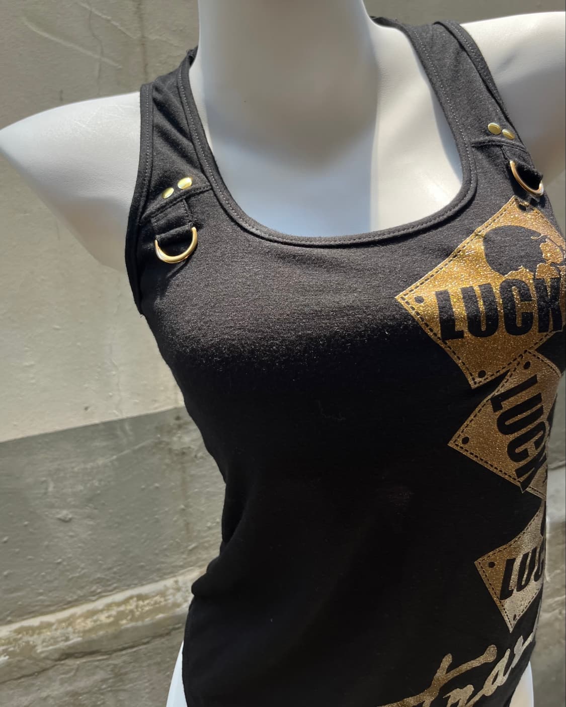Y2K Lucky Queen Ring Sleeveless 상품이미지4