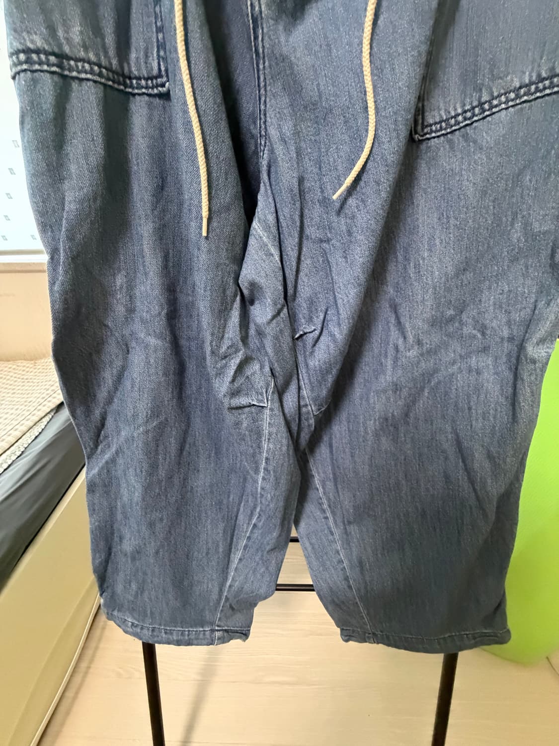 피그먼트 스트랩 데님팬츠(봄여름 원단) 상품이미지3