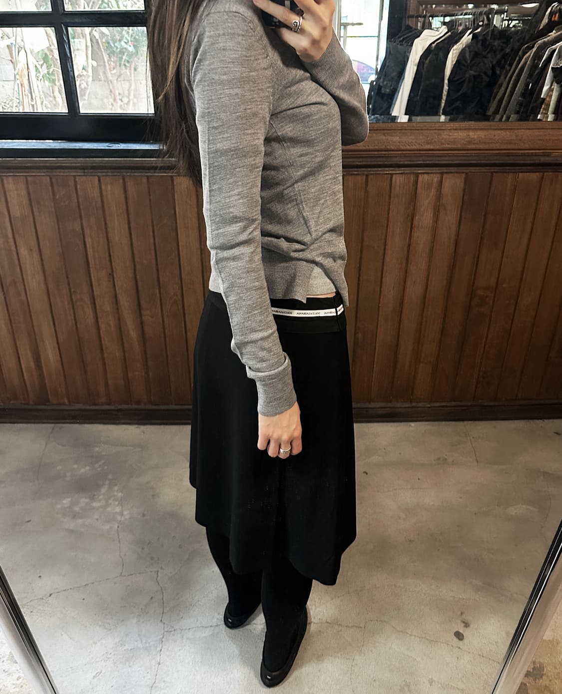 DOLCE&GABBANA logo band wool skirt 상품이미지4