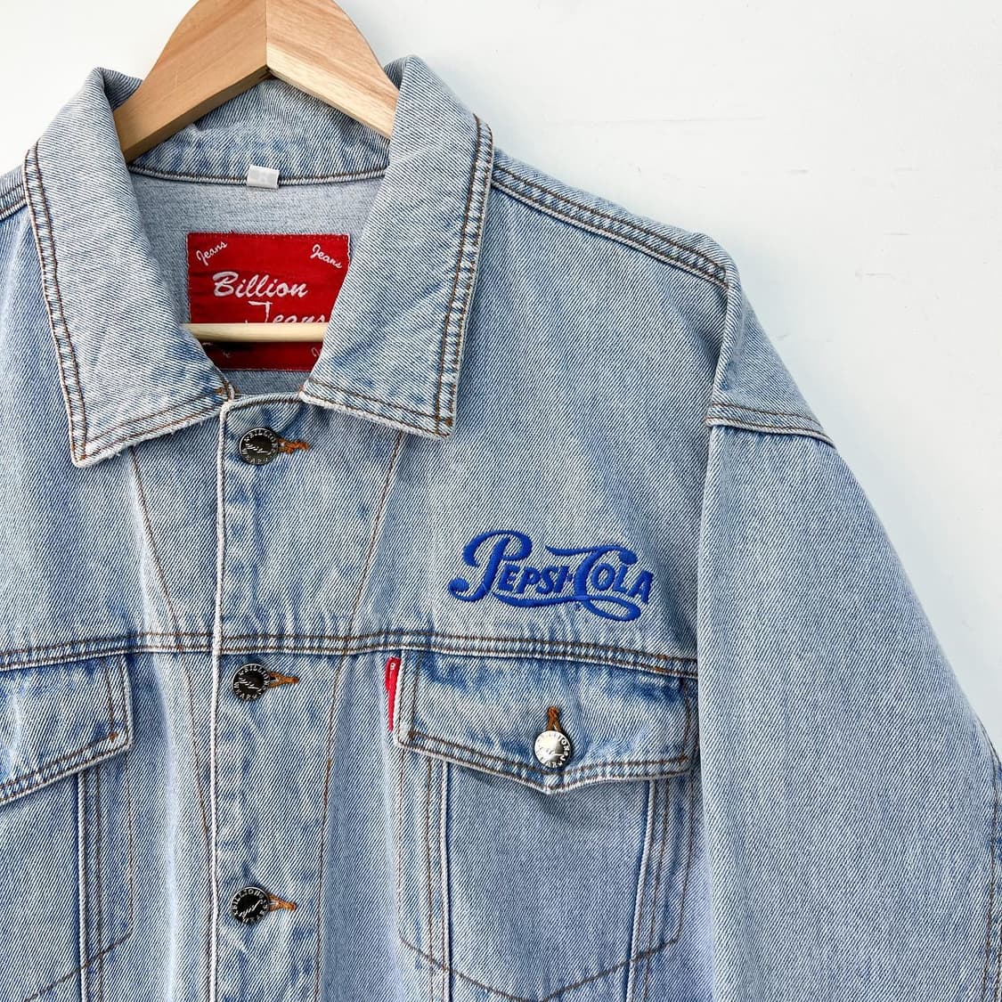 빌리언진 펩시콜라 엠브로이드 데님 트러커 자켓 상품이미지6