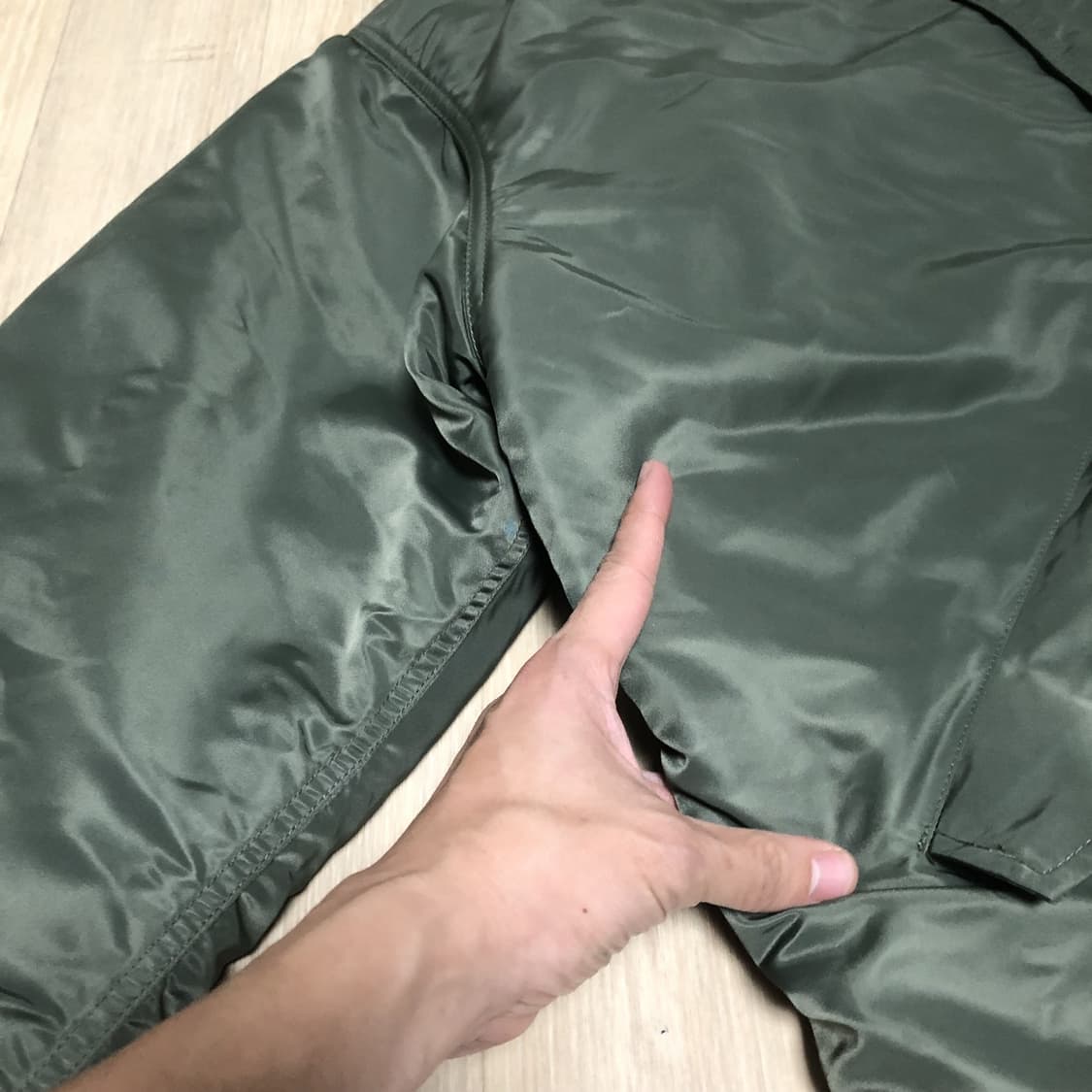 (L) 프리즘 웍스 헤비 나일론 M-65 피시테일 개파카 풀세트 그린 상품이미지2