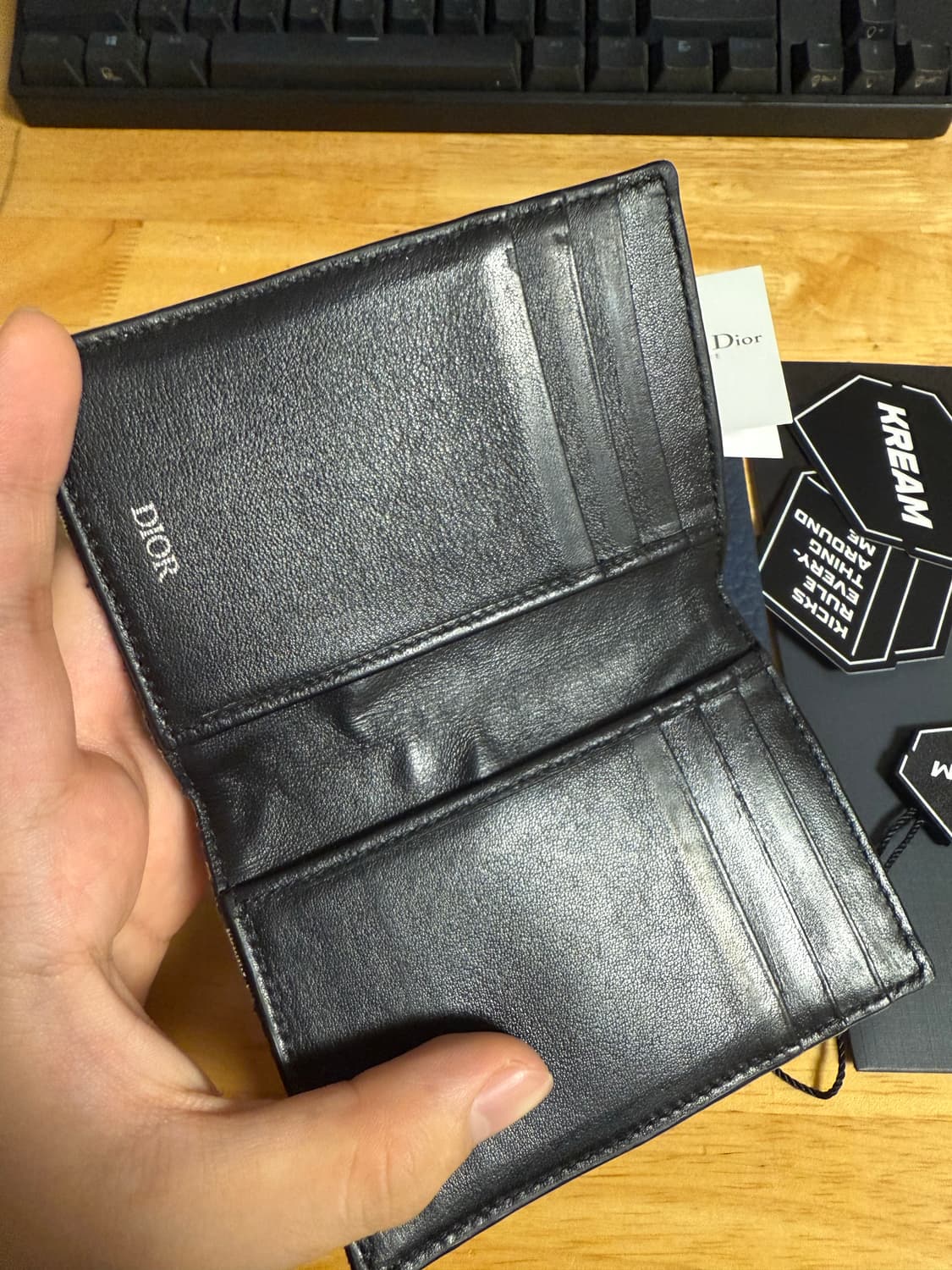 디올 오블리크 오거나이저 자카드 지갑  상품이미지2