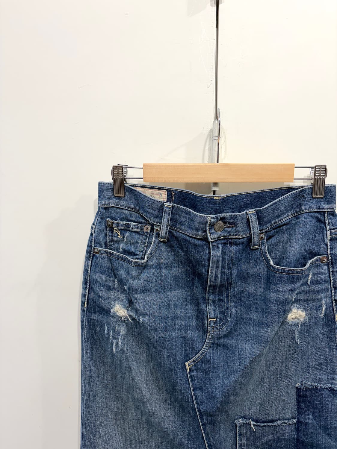 폴로 랄프로렌 패치워크 데님 스커트 상품이미지3