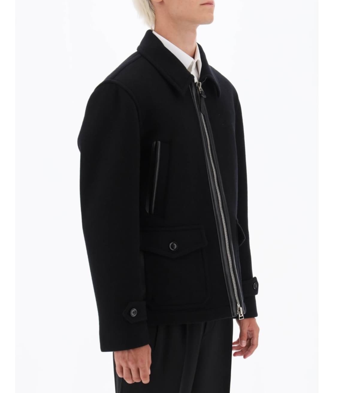 (A+/50) / 톰포드 버전울 집업 블랙 자켓 상품이미지10