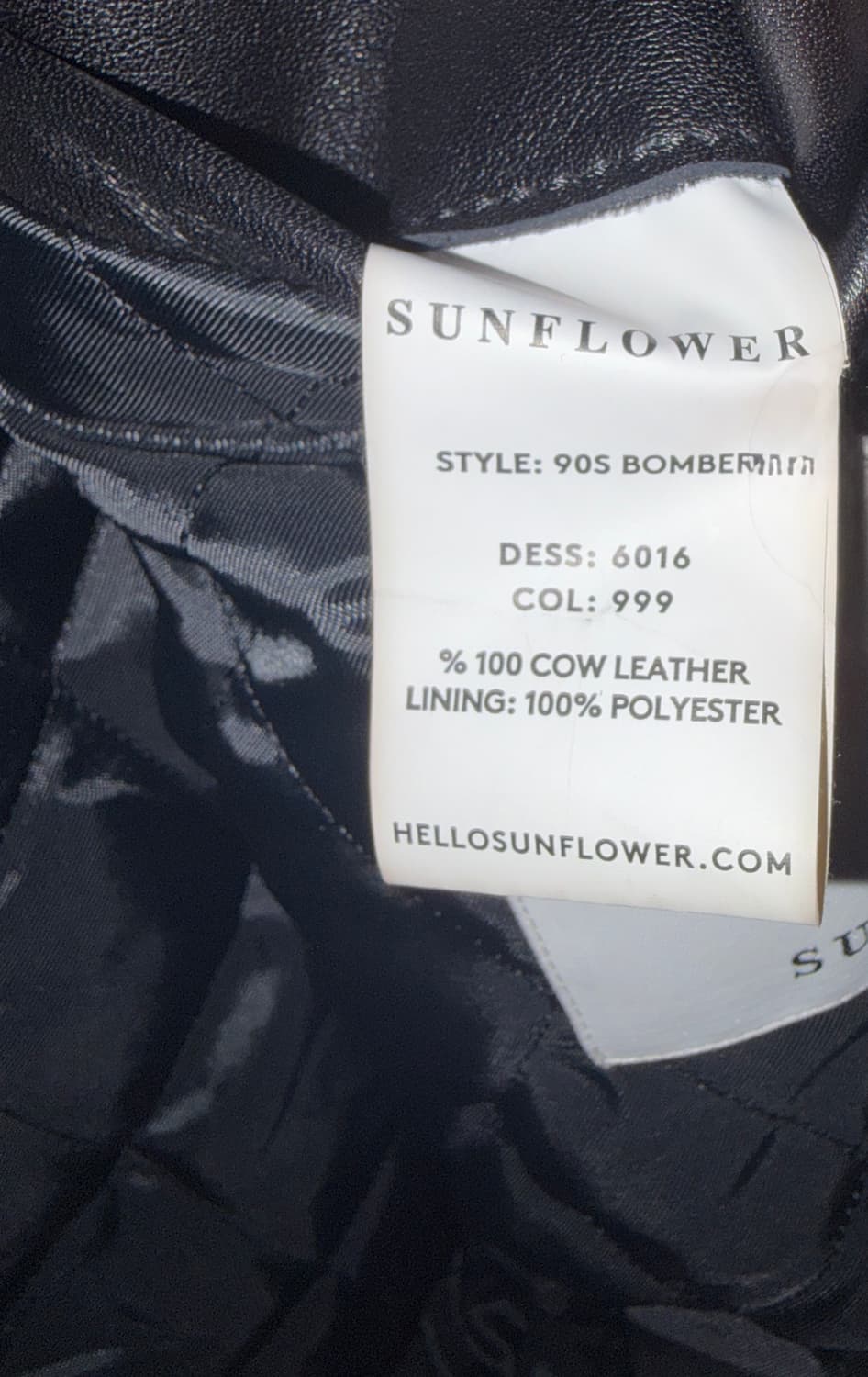 선플라워 90S 레더 봄버 자켓 50size 상품이미지8